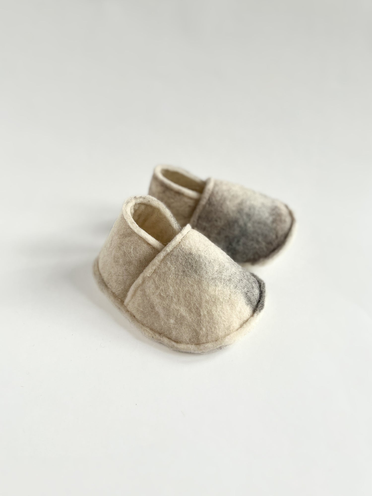 Felted baby slippers