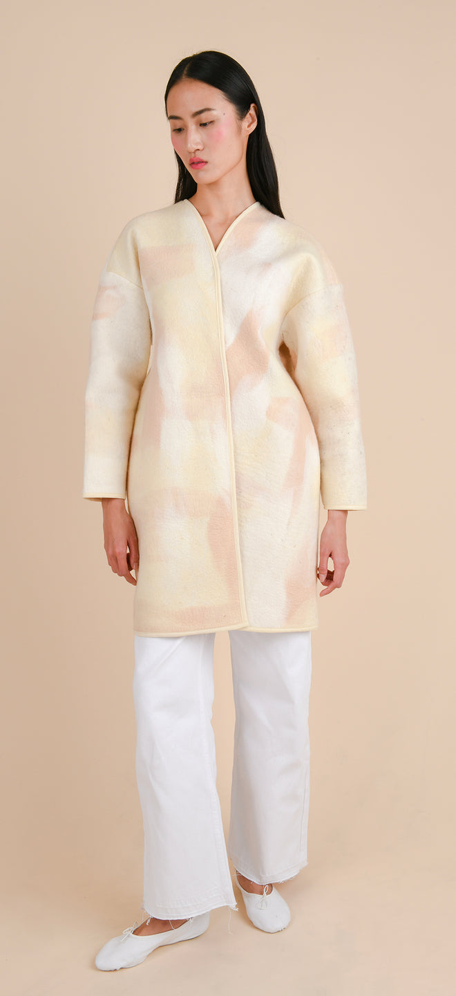 Blanket coat - Felted