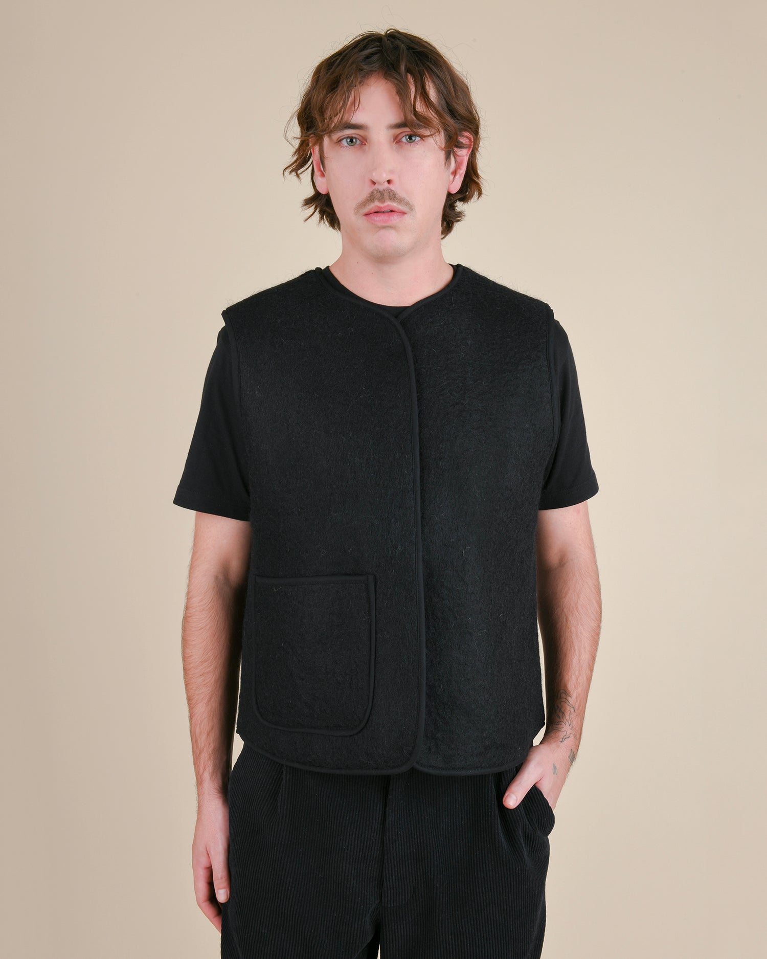Jessi felted gilet - Men