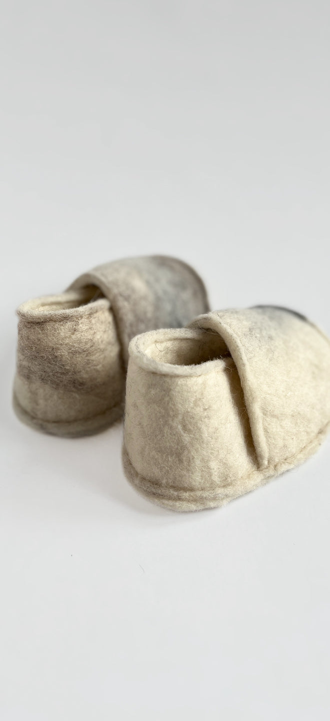 Felted baby slippers